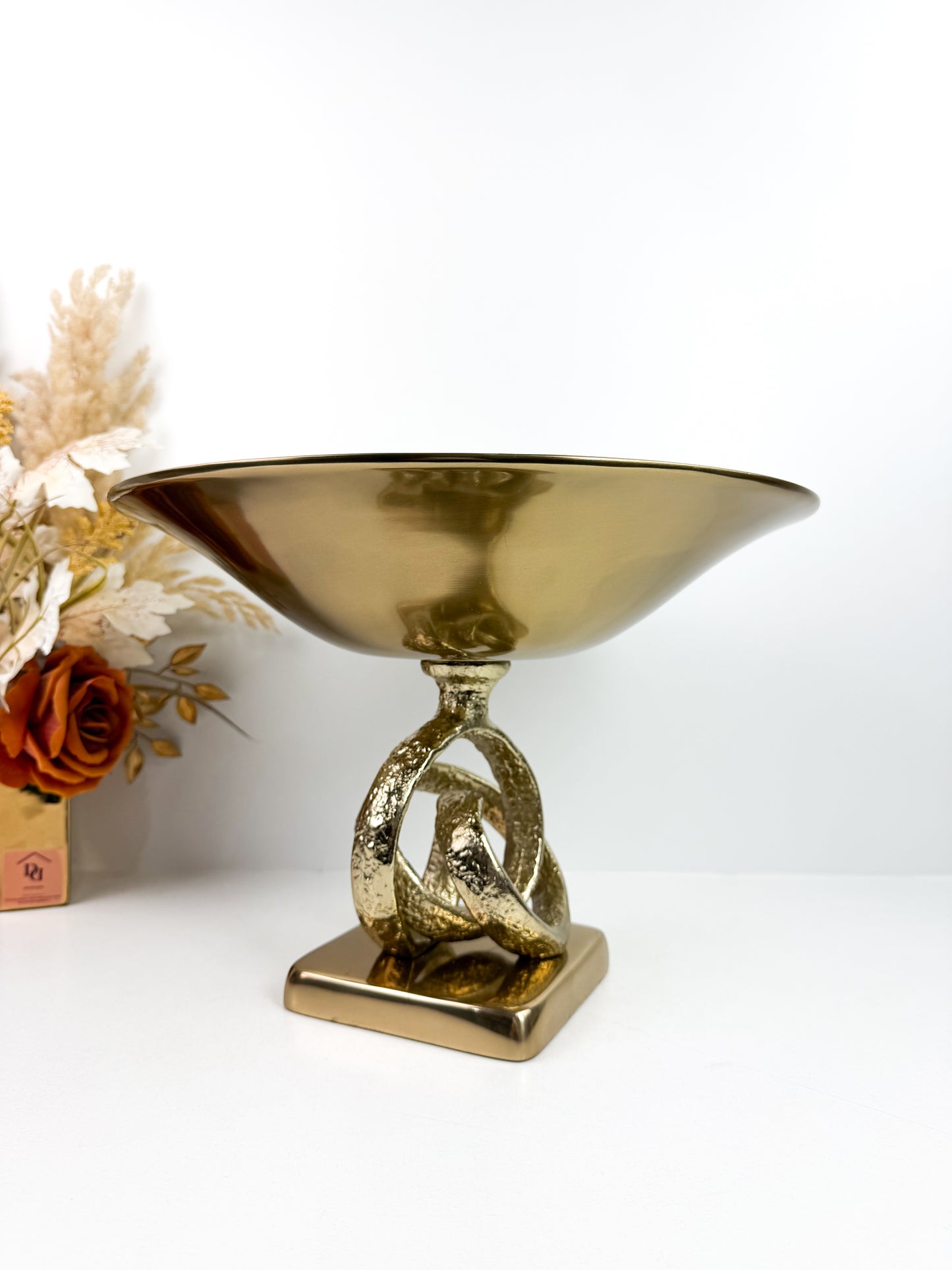 Bol décoratif en métal et cuivre moderne de couleur or