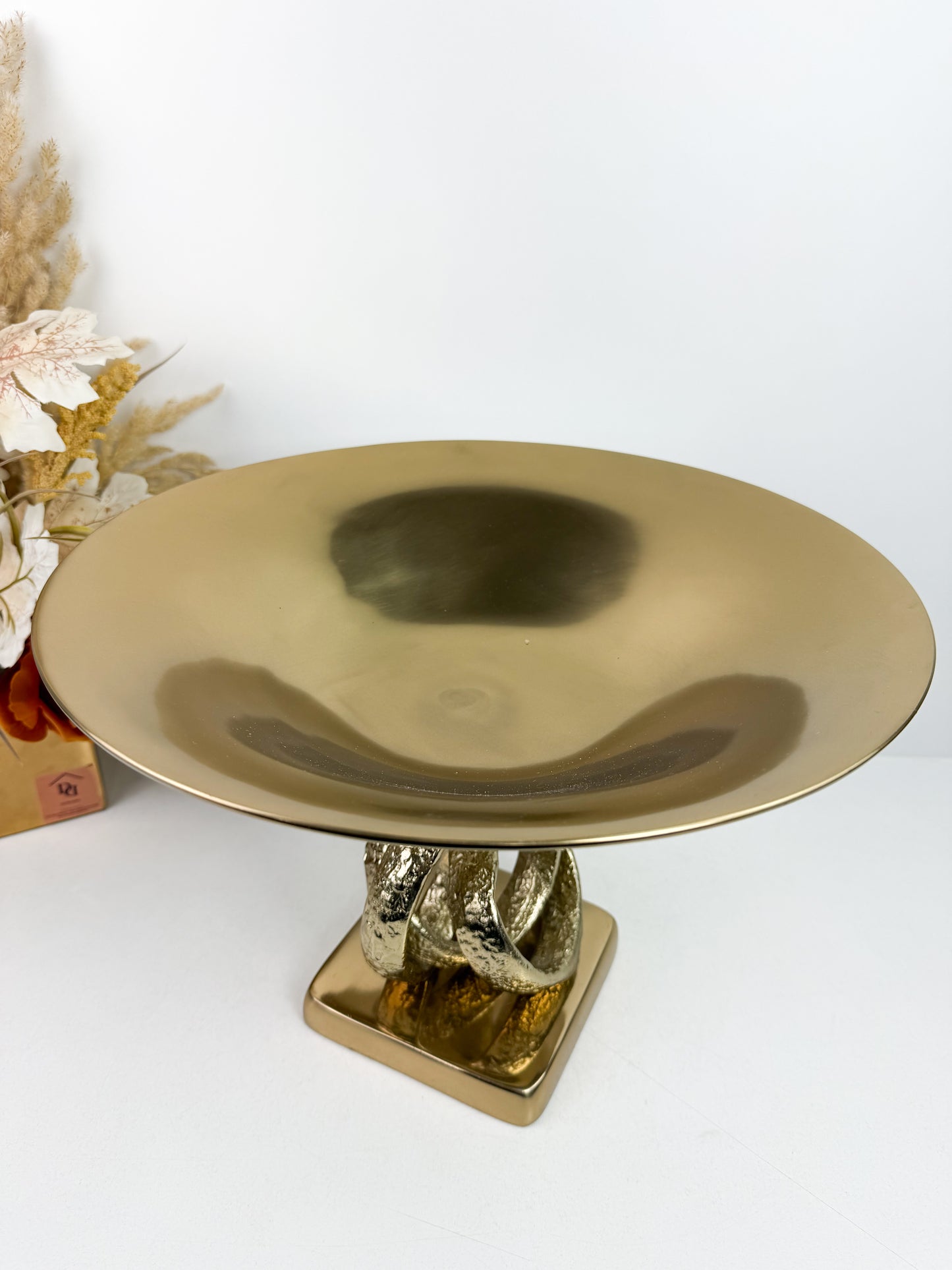 Bol décoratif en métal et cuivre moderne de couleur or