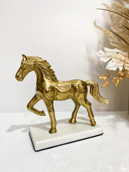 Décor-Figurine cheval en laiton