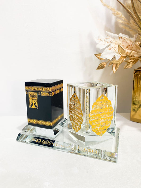 Décor-Modèle Kaaba en cristal et de porte-stylo pour cadeaux